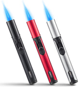 Urgrette 3-pack 6-inch butane torch lighter for grilling and camping