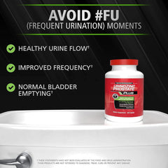 Urinozinc Plus bottle pour for convenient daily use.
