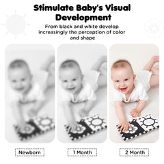 URMYWO baby-safe mirror promotes self-discovery while baby explores textures and depth.