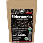 US Wellness Naturals dried elderberries in a 1lb bulk bag for syrups