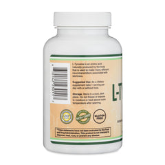 USA-made L-Tyrosine box with quality testing seal visible