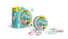 USAOPOLY Spot It! Squishmallows card-pair visual highlighting quick pattern spotting.