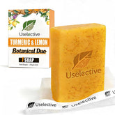 Uselective lemon-turmeric soap bar packaging shown for daily cleansing and premium feel.