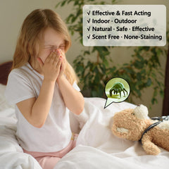 USKICH Mite Spray applied to bed linens for cleaner sleep area