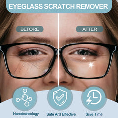 USLKNS cleaning spray action on lenses to remove fingerprints and smudges