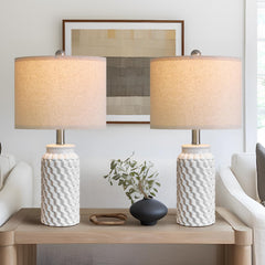 USumkky Balance lamp base highlighting a sturdy ceramic foundation for a modern bedroom.