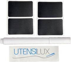 Utensilux Rubbermaid clear labeled containers showing contents at a glance