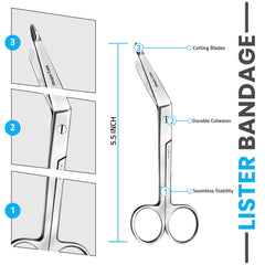 Utopia Care Bandage Scissors ergonomic finger rings for comfortable use during long shifts