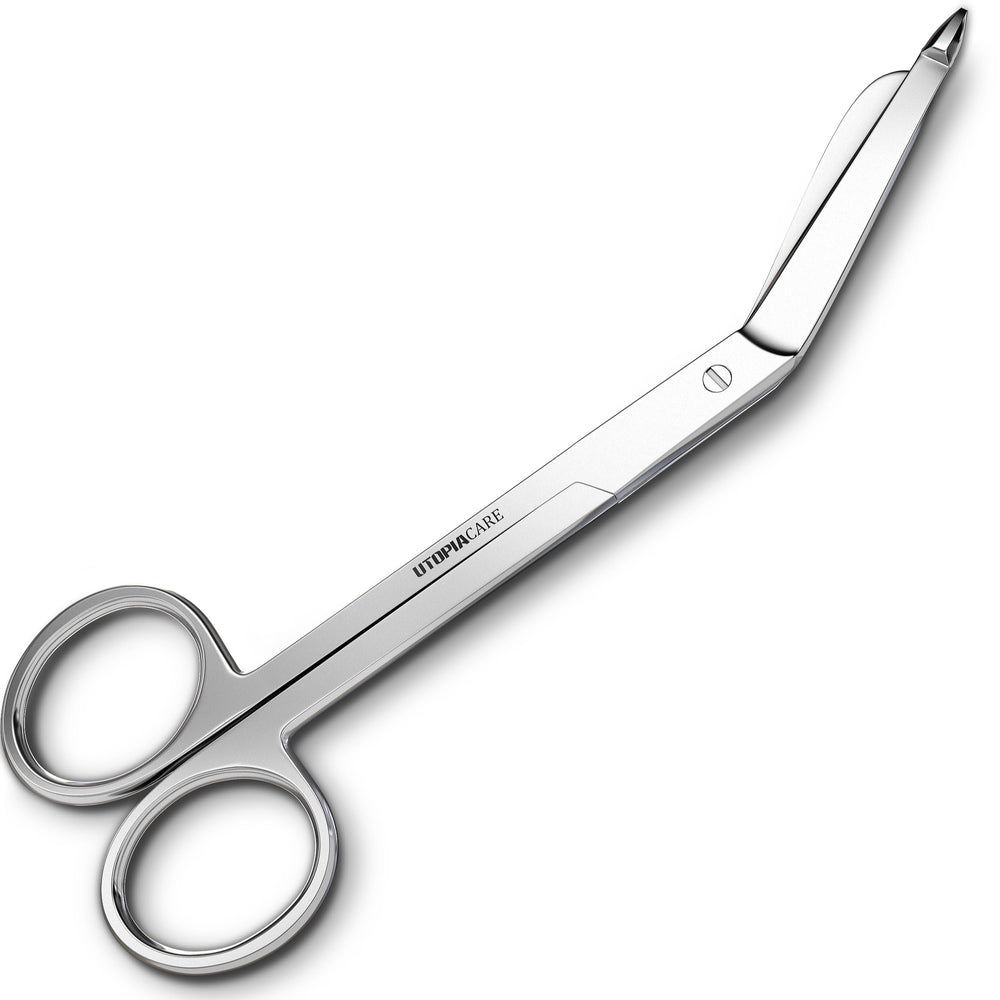 Utopia Care Bandage Scissors five-and-a-half-inch blade close-up for precise bandage cuts