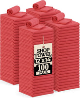 Utopia Towels cotton shop towel with quick absorption for fast spill cleanup in the garage.