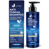 Uttse antifungal shampoo bottle, soothing scalp care for itch relief.