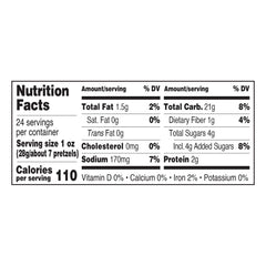 Utz honey wheat pretzels barrel packaging showing resealable freshness.