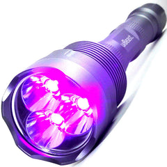 uvBeast V3 black light flashlight shows wide UV beam for quick inspections