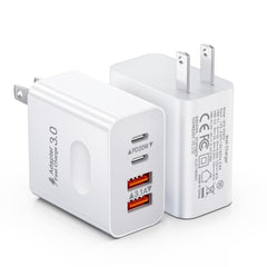 UVRESINME USB-C wall charger 2-pack front view with four ports for convenience.