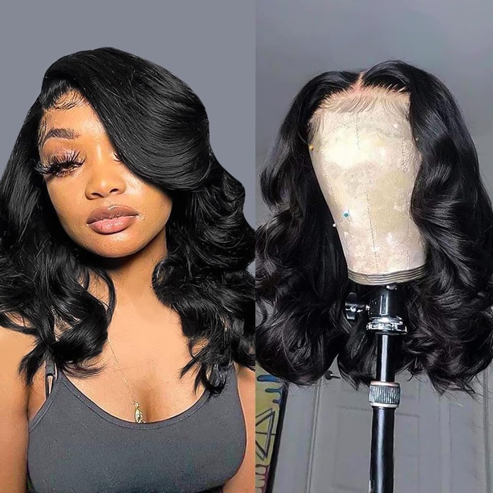 UVVUVV short bob wig with glueless design for effortless wear.