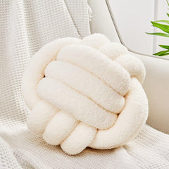 Uvvyui Knot Ball Pillow Ivory round 8.6 inches adds cozy decor and support.