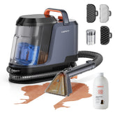 Uwant 18KPa suction removing deep stains from a rug.
