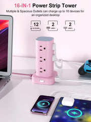 UWIWUTEI flat plug power strip fits tight spaces behind furniture