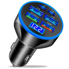 UYUXIO 6in1 car charger ports enabling multi-device charging on the go.