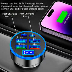UYUXIO voltage display monitors car battery status in real-time.