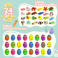 U-Zomir 3D printed animal figures accompany kids during Easter egg discovery.
