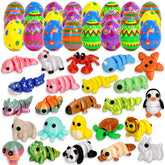 U-Zomir prefilled eggs feature mini 3D animals for lively Easter hunts.