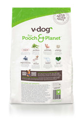 V-dog plant-based protein kibble close-up for sensitive stomachs.