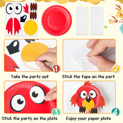 V-Opitos owl plate craft fosters storytelling and motor development with colorful pieces