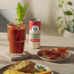 V8 Bloody Mary Mix prep scene for easy drink-making at gatherings