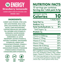 V8 Energy powder mix being measured for quick, easy preparation.