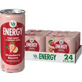 V8 Energy Strawberry Banana can front highlights steady energy for on-the-go days.