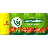 V8 Low Sodium Original 5.5 oz can, convenient single-serve source of vegetables
