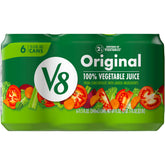 V8 Original vegetable juice can front view, gluten-free and non-GMO