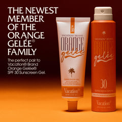 Vacation Orange Gelée sprays transparent on all skin tones with a radiant finish