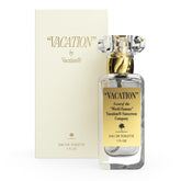 VACATION Sunscreen Eau de Toilette front bottle evokes sun-kissed days