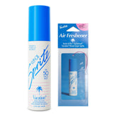 Vacation Super Spritz SPF 50 face mist bottle front, travel-friendly