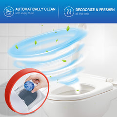 Vacplus tablet dissolving in water demonstrates ongoing cleaning action.