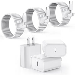 Vagavo fast charger with USB-C to Lightning cable, 6ft, ideal for quick iPhone top-ups.