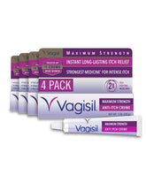 Vagisil maximum strength anti-itch cream bottle delivers fast, soothing relief.