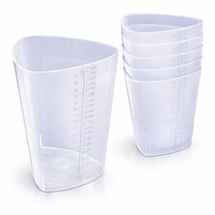 Vakly 32oz intake-output triangular beaker with clear marks for precise pours