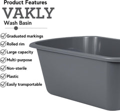 Vakly multipurpose basin for home, kitchen, and care tasks.