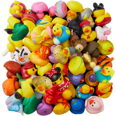 ValenLyra rubber ducks show colorful variety for imaginative play.