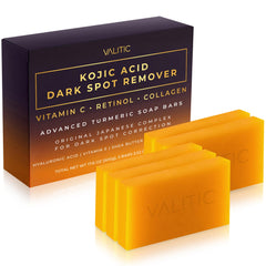 VALITIC Kojic acid soap pack for even tone and daily use.