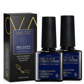 VALITIC Strong Nail Glue bottle with brush for quick-dry, secure bond.