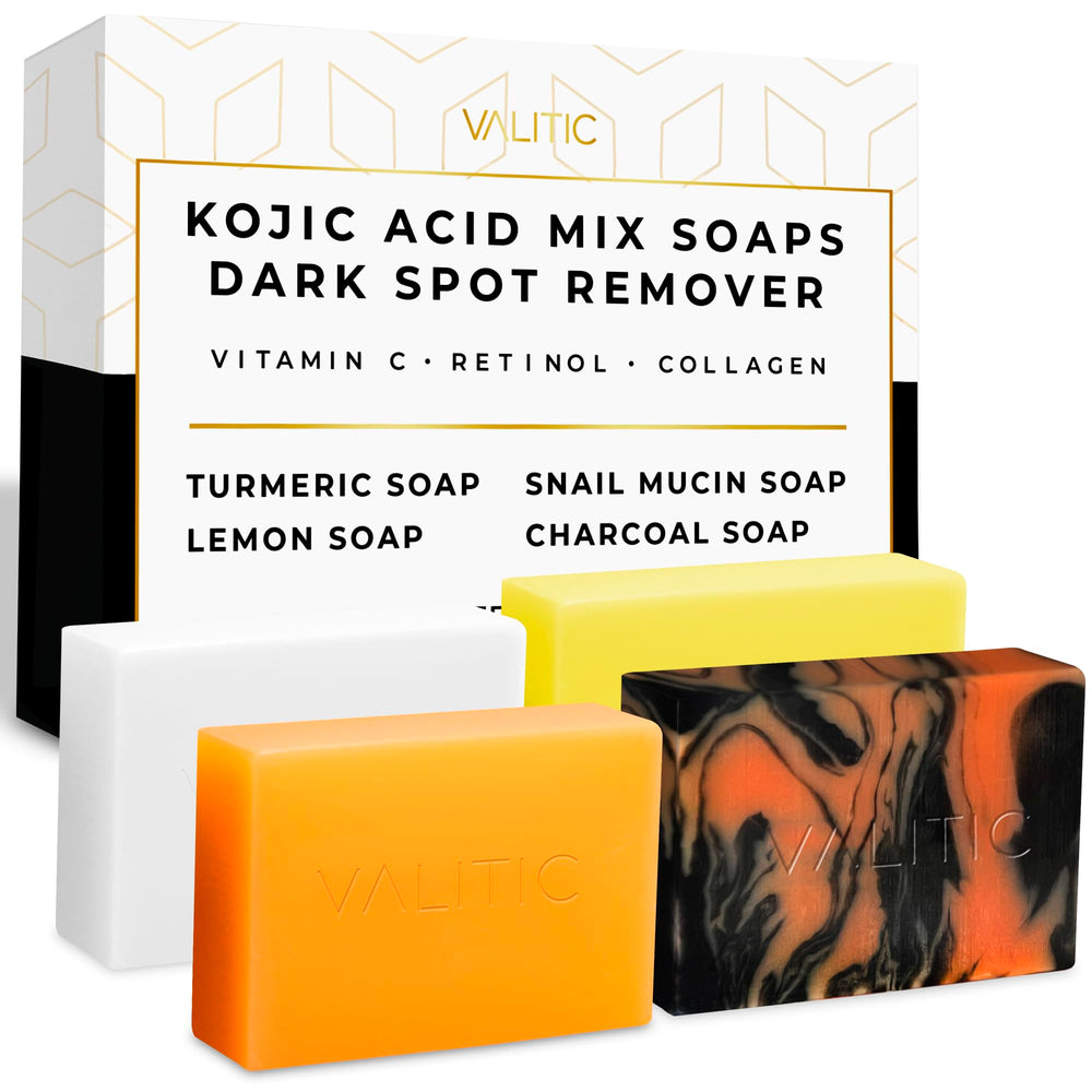 VALITIC turmeric kojic soap bar swatch for even tone and brightness