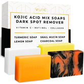 VALITIC turmeric kojic soap bar swatch for even tone and brightness