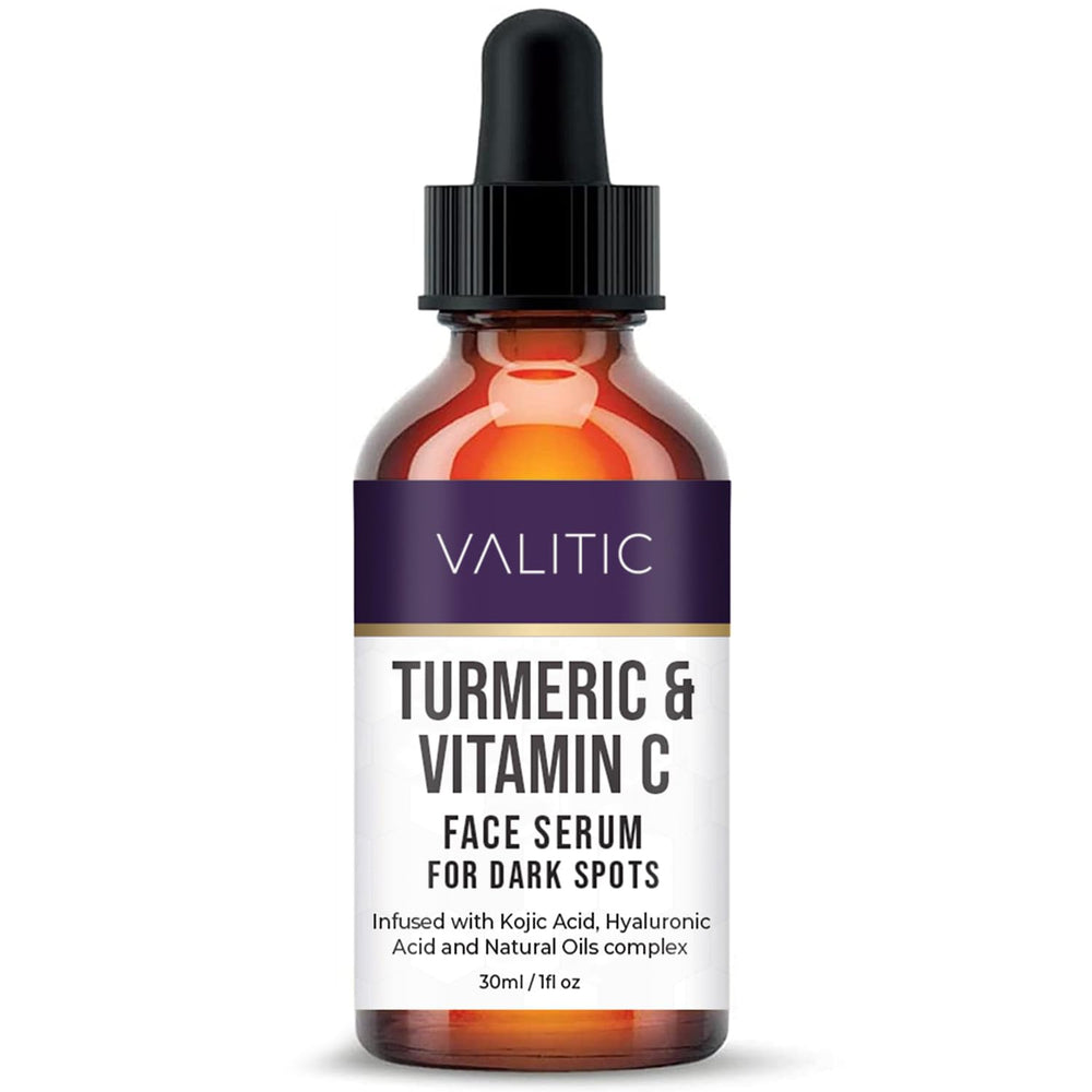 VALITIC Vitamin C Serum bottle closeup highlighting premium packaging for brightening skincare