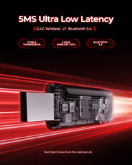 Valorise retractable microphone ensures clear voice capture during competitive play.
