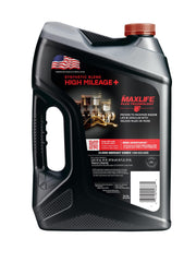 Valvoline High Mileage 150K 5qt jug front view for easy oil changes.