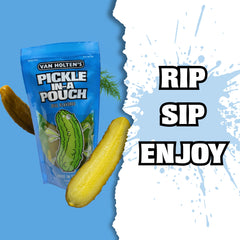 Close-up of crisp cucumbers in Van Holten's pouch highlighting freshness.